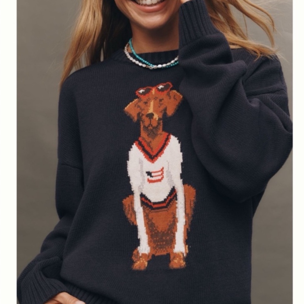 NWT Anthropologie Porridge Jolene Crew Neck Americana Sweater